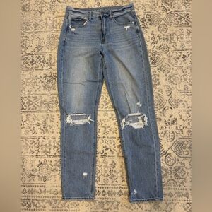 American Eagle Outfitters Women's Light Blue Mom Jeans Size 8 X-long